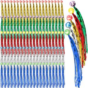 Leyndo 24 Pcs Colorful Streamer Balls Rubber Comet Ball Decorations for Party Favors, Goodie Bag Stuffers,Piata Fillers, Assorted Colors