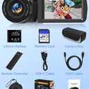 Camcorder,FHD 4K Video Camera,56 MP WiFi Vlogging Cameras for YouTube with IR Night Vision,18X Digital Zoom 3.0''Touch Screen Digital Camera with 64GB Card,Remote Control,Webcam and Battery, Black
