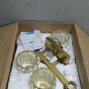 KunruiTAI 3-Light Gold Bathroom Light Fixtures,Modern Bathroom Vanity Lights Fixture with Clear Crystal Glass Shade, Modern Crystal 3 Lights Wall Sconce for Mirror Bedroom Living Room