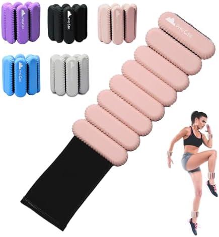 2Lbs. Wrist Ankle Weights for Women - Wearable Arm Leg Bangles Weight Set of 2(1Lb Each) Adjustable Weighted Wristbands for Home Gym Workout, Walking, Pilate, Yoga, Exercise, Barre, Strength Training