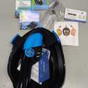 Greatever G2 Full Face Snorkel Mask with Latest Dry Top System, Foldable 180 Degree Panoramic View Snorkeling Mask with Camera Mount, Safe Breathing, Anti-Leak & Anti-Fog (Large/ X-Large, Blue Black)