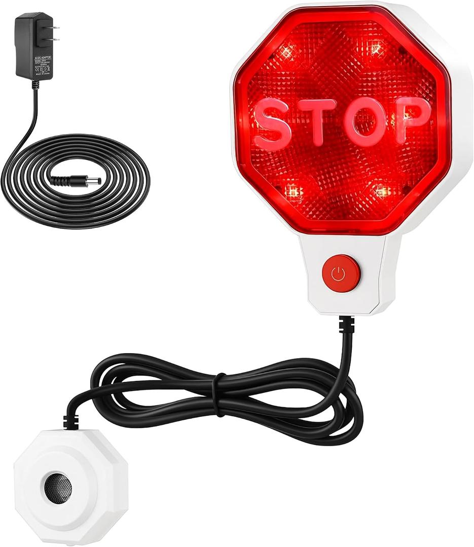 Garage Parking Sensor & Garage Parking Aid with LED Stop Light, Adjustable Ultrasonic Park Assistant for Car Stop Indicator with Red Yellow Green Display, 6"6.5 ft (White)