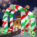 Kalolary 13FT Christmas Archway Inflatables with LED Light, Giant Xmas Candy Arch Inflatable Stereoscopic Blow up Christmas Outdoor Yard Decorations for Square Shopping Mall Lawn Garden Holiday Party