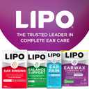 Lipo Earwax Cleansing Kit, Cleansing Ear Drops, Bulb Syringe, and Cotton Plugs, Effortlessly Dissolves Ear Wax, Easy to Use Ear Wax Removal Kit, Clinically Tested Peroxide-Free, 0.5 Fl Oz
