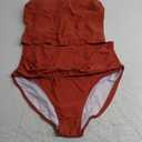 Eomenie Two Piece Tankini Swimsuits for Women Tummy Control Bathing Suits Cutout Back Swim Tank Top with High Waisted Bottom (Small, Coral Pink)