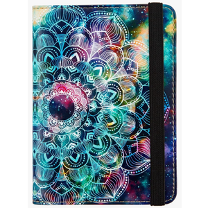 AIRMORS Passport Holder,Passport Cover Rfid Blocking Travel Wallet Cute Personalized Womens Mens Credit Card Wallet (Mandala in the Galaxy)