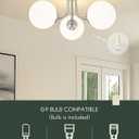 3-Globe Brushed Nickel Semi Flush Mount Ceiling Light in a Modern Farmhouse Design is Ideal for Living Rooms, Bedrooms, or Dining Rooms. Model:CKCL4845-3W-BN
