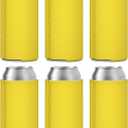 TahoeBay Slim Can Coolers - Blank Neoprene Beer Sleeves (Yellow)