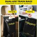 50 PCS Disposable Car Trash Bags Hanging, Leak-proof, Odor Seal. 2 Gallon Car Garbage Bags, Big Capacity. Independent of Car Trash Can, Easy Stick-On Car trash Bin for Car, SUV, Truck, Stroller. Black (50 Count (Pack of 1))