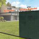 iCover 4x50ft Privacy Screen Fence, Outdoor Fencing Panels, Garden Windscreen Mesh Shade Sail Net Barrier, Include Reinforced Bindings and Brass Grommets Cable Zip Ties, Green