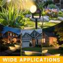 Outdoor Landscape Lighting - 12Pack Outdoor Spot Lights with Connectors & Transformer for Yard Plant Lawn Tree Flags House Garden Fence - 7W Warm Yellow 3000K Spotlights with IP65 Waterproof