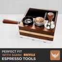 Espresso Knock Box With 54mm Tamping Station For Breville Espresso Accessories Adjustable Portafilter Height, Detachable Coffee Dump Bin