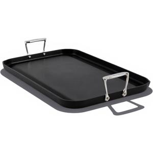 All-Clad HA1 Hard Anodized Nonstick Griddle 13x20 Inch Oven Broiler Safe 500F Pots and Pans, Cookware Black