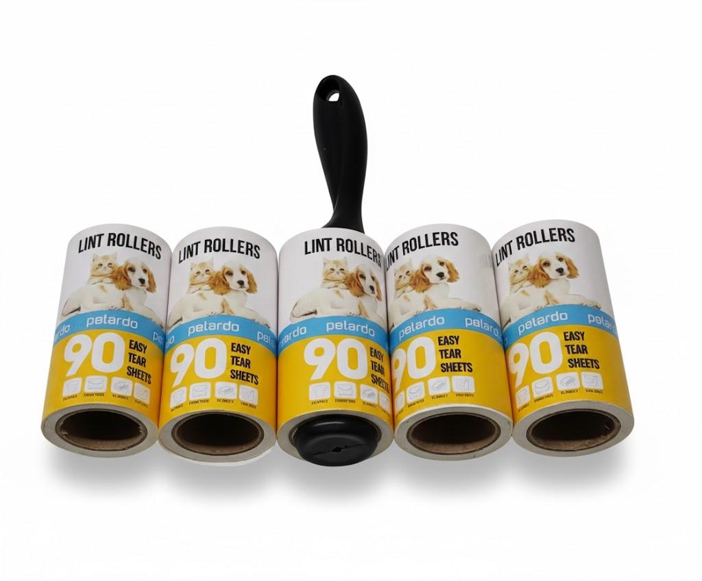 Lint Roller 1 pcs, Extra 4 Spare Rollers/Hair Remover for Clothes, Furniture, Couch, Carpet, Dog Hair Remover, Cat Hair Remover, Animal Fur, Fuzz