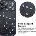 KANGHAR Case Compatible with iPhone 17 Pro Leopard Printed Pattern Cute Cheetah Phone Case Soft TPU Shockproof Protective Cover Designed for iPhone 17 Pro 6.3 Inch Black
