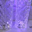 BGFHome Crystal Table Lamp RGB Color Changing Night Lights (2 Pack) Crystal Rose Diamond Touch Lamp for Bedroom Living Room Decor (Remote & Touch Control)