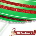 12pcs 2D Cardboard Large Red and Green Christmas Ornaments Tree Picks Decorations Candy Swirl Lollipop Peppermint Xmas Tree Topper Ornaments for Home Office Winter Holiday Xmas Party Supplies
