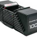 PowerBlock Pro 100 Adjustable Dumbbell, Sold As A Single Unit 5-100 lb Dumbbell  Durable Steel Build, Innovative Workout Equipment, Strength Training