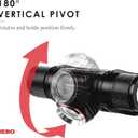 NEBO Transcend Rechargeable Headlamp | 1000 Lumens, 5 Light Modes, Detachable Magnetic Work Light, Water Resistant, Bright LED Headlight for Hiking & Camping, Includes USB Charging Cable