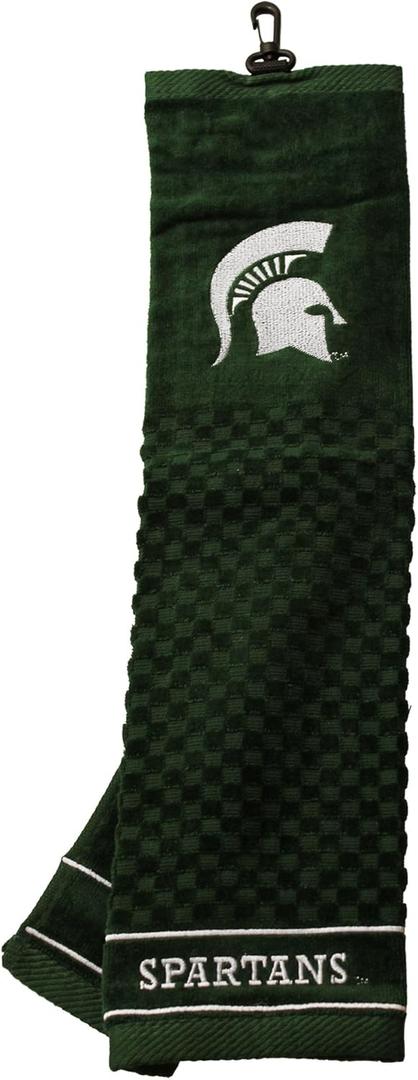 Team Golf NCAA Embroidered Golf Towel, Checkered Scrubber Design, Embroidered Logo (One Size, Multi Team Color)