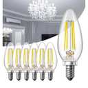 DAYBETTER E12 Candelabra Bulbs 40W Equivalent, Dimmable Chandelier Light Bulbs, 4.5W 500LM Candle Bulbs 5000K Daylight White, B11 LED Filament Vintage Light Bulbs for Chandelier, 6 Pack