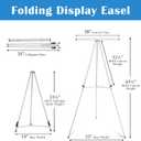 Falling in Art Aluminum Flip Chart Display Easel Stand with Adjustable Floor for Boardroom, Whiteboard, Paper Pads, Signage, 63 1/2'' High, Silver
