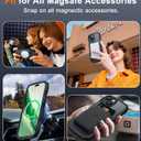 SPIDERCASE Magnetic for iPhone 15 Case, [Curly Wavy Edge] with [2 Tempered Glass Screen Protector] [Full Camera Protection] Anti-Fingerprint Anti-Scratch Case for iPhone 15 6.1, Black