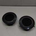 Soffit Vents 4 Inch, Hon&Guan Soffit Exhaust Vent Exterior Round Vent Cover with Built-in a Fly Screen for Bathroom Office Home, Black, 2Pcs