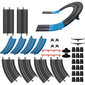 AGM MASTECH Extension Set #3-38 Piece Track Expansion Accessory Pack(Fly-Over Slope) - for Use with AGM MASETCH 1:64 Slot Car Racetrack Systems