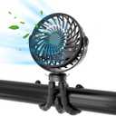 Mini Portable Stroller Fan, Battery Powered Clip On, Detachable 3 Speed 360 Rotating Flexible Handheld Tripod Fan for Car Seat Crib Treadmill Travel, Black
