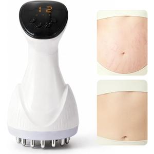 Lymphatic Drainage Massager & Anti-Cellulite Massage Tool, Body Contouring Device for Legs, Arms & Stomach, Supports Smoother Skin, with Gentle Warming & Vibration