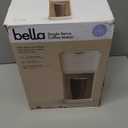 BELLA Single Serve Coffee Maker, K Cup & Coffee Ground Compatible with Removable, Adjustable Drip Tray, Auto Shutoff & Reusable Dishwasher Safe Accessories, Brews 6oz to 14oz, 1000 Watt, Oatmilk