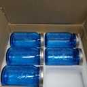 Tebery 6 Pack Vintage Blue Home Mason Jars with Airtight lids & Bands, 32Oz Wide Mouth Quart Glass Canning Jar for Fermenting, Pickling, Storage, DIY Crafts & Decor