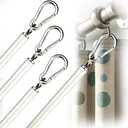 OooWow 36 inch (4 Pack) Pearl White Iron Curtain Pull Wand - Strong Drapery Pull Rod - Verstaile Curtain Wand - Metal Drapery Wand (36in WW 4pk)