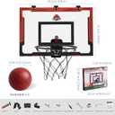 24 X 16 Inch Large Indoor Basketball Hoop for Kids Teens Adults, Over The Door Basketball Hoops with Electronic Scoreboard, Basketball Toys Birthday Gifts for Boys Girls