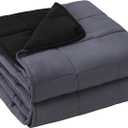 yescool Weighted Blanket for Adults (25 lbs, 60" x 80", Grey& Black) Cooling Heavy Blanket for Sleeping Perfect for 240-260 lbs, Queen Size Breathable Blanket with Premium Glass Bead, Machine Washable