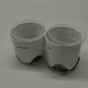 4 inch Orchid Pots with Holes, Set of 2, Double Layer Plastic Imitate Ceramic Planters for Good Air Circulation