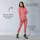 HonestBaby Family Matching Holiday Pajamas 100% Organic Cotton for Men, Women, Kids, Toddlers, Baby Boys, Girls, Unisex, Pets (Large, Painted Buffalo Check Red)