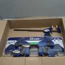 IRWIN QUICK-GRIP Bar Clamp, One-Handed, Mini, 6-Inch (2), 12-Inch (2), 4-Pack (1964748) Blue, Yellow (Large)