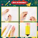 18Pcs Pencil Apple Hanging Honeycomb Balls Welcome Back to School Classroom Hanging Decorations for Teacher Appreciation Week First Day of School Party Decor