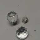 Mudder 2 Pieces Crystal Lamp Finials Decorative Lamp Shade Screw Cap Clear Top Knob with Polished Chrome Base 1-3/4 Inches Diamond Knob(Silver Base)