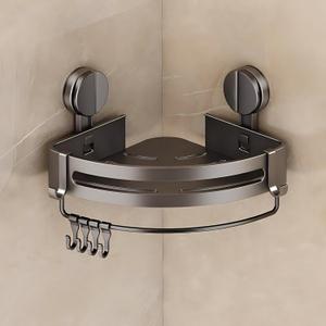 VOLPONE Shower Caddy Suction Cup, Shower Shelves for Inside Shower No Drilling, Showers Organizer, Bathroom Shelf Storage Rack Triangle