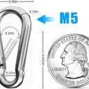 2 x 24 Pcs Small Carabiner,1.97 inch Small Spring Snap Hook, Carabiner Clips for Outdoor Camping, Swing, Hammock, Hiking, Fishing, Quick Link Keychain,for Bird Feeders or Dog Leash.M5