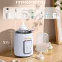 Bottle Warmer,8-in-1 Fast Baby Bottle Warmer for Breastmilk and Formula, Milk Warmer with Accurate Temperature Control and Automatic Shut-Off, Multifunctional Bottle Warmers for All Bottles (Grey)