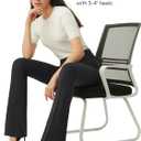 AFITNE Women's Dress Pants High Rise Flare Pants Pull On Stretchy Work Pants Business Office Casual Slacks with Pockets (Black, M)