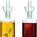 LandHope Oil Bottle Glass Olive Oil Dispenser Bottle Glass Cooking Oil Vinegar Measuring Dispenser With Spout for Kitchen and BBQ (250ml/8.54oz,2 Pack)