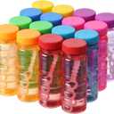 novelinks 16 Pack Big Bubble Bottle Bulk for Kids - 4oz Blow Bubbles Solution Novelty Summer Toy - Activity Party Favor Assorted Colors Set (16 Pack 4OZ Bottle)