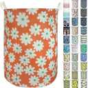 Merdes 19.7 Waterproof Foldable Laundry Hamper, Dirty Clothes Laundry Basket, Linen Bin Storage Organizer for Toy Collection (Little Flower)