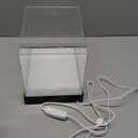 Chunful Acrylic Mini Helmet Display Case with LED Light 7.5 Inch Clear Adjustable Brightness 1/2 Football Baseball Helmet Showcase One-Piece Without Assembly UV Protection Gift for Sports Enthusiast