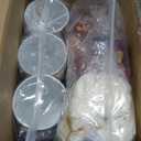 6 Sets Artificial Fall Thanksgiving Centerpiece for Tables Faux Peonies Flowers with Galvanized Pots Vintage Purple Orange Autumn Floral Bouquets for Wedding Dining Table Home Party Decor